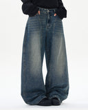 Deconstructed Washed Barrel Jeans | Inflation Streetwear INFLATION
