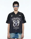 V-Neck Mesh Patchwork Jersey Tee | Inflation Streetwear INFLATION