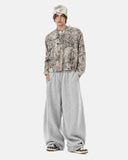 full body outfit with camo boxy t shirt and wide leg pants
