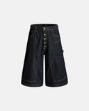 Deconstructed Wide leg Longline Jorts | Inflation Streetwear INFLATION