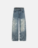 Acid Wash Beaded Studded Flared Baggy Jeans | Inflation Streetwear INFLATION