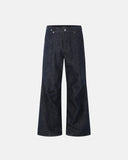 Cinch Back Raw Baggy Jeans | Inflation Streetwear INFLATION