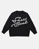 Script Letter Graphic Knit Sweater | Inflation Streetwear