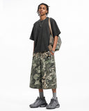 Leopard Camo Cargo Longline Shorts | Inflation Streetwear INFLATION