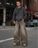 Brown Acid Wash Barrel Jeans | Inflation Streetwear INFLATION