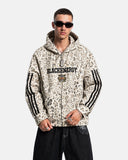 Leopard Print Graphic Boxy Zip Up Hoodie | Inflation Streetwear