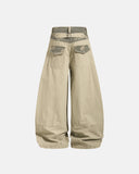 back buckle barrel pants