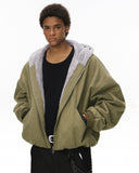Plush Lining Cropped Hooded Jacket | Inflation Streetwear INFLATION