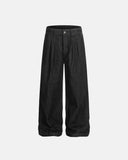Pleated Raw Baggy Jeans | Inflation Streetwear INFLATION
