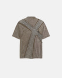 Deconstructed Cross Washed T-Shirt | Inflation Streetwear INFLATION