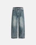 Rhinestone Straight Leg Denim Jeans | Inflation Streetwear INFLATION