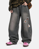 Retro Sticker Barrel Jeans | Inflation Streetwear