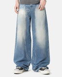 Light Wash Curved Seam Baggy Jeans | Inflation Streetwear