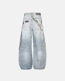 3D Print Chain Barrel Jeans | Inflation Streetwear INFLATION