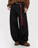 Acid Wash Stitching Baggy Jeans | Inflation Streetwear INFLATION