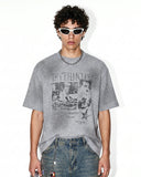 Distressed Graphic Waffle Tee | Inflation Streetwear INFLATION