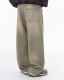 Beaded Studded Washed Baggy Jeans | INFLATION Streetwear INFLATION