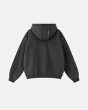 Acid Wash Double Zip Up Hoodies | Inflation Streetwear INFLATION