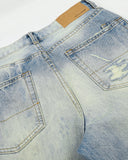 Whisker Wash Ripped Baggy Jeans | Inflation Streetwear