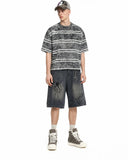 Vintage Washed Striped Boxy T-Shirt | Inflation Streetwear INFLATION
