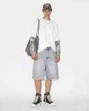 relaxed fit streetwear denim shorts