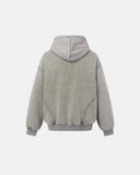 Washed Quarter-Button Boxy Hoodie | Inflation Streetwear