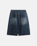 Acid Washed Longline Baggy Denim Jorts | Inflation Streetwear INFLATION
