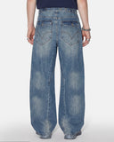 Bamboo Weave Cinch Back Baggy Jeans | Inflation Streetwear INFLATION