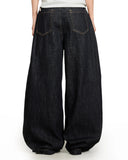 Black Buttons Up Barrel Baggy Jeans | Inflation Streetwear INFLATION