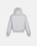 INFLATION Grey Boxy Zip Up Hoodies INFLATION
