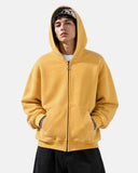Washed Fleece Oversized Zip Up Hoodie | Inflation Streetwear