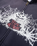 Spider Web Monkey Wash Zip Up Hoodies | Inflation Streetwear INFLATION