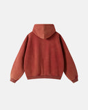 INFLATION Washed Distressed Fleece Zip Up Hoodies INFLATION