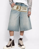 Dollar Patch Embroidery Denim Jorts | Inflation Streetwear INFLATION