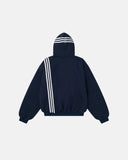 Gothic Striped Hooded Bomber Jacket  | Inflation Streetwear INFLATION