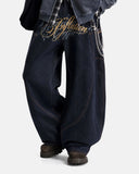 Raw Indigo Wash Wide Leg Jeans | Inflation Streetwear