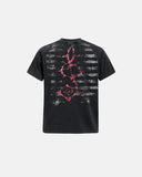 back print washed graphic t shirt
