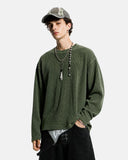 Waffle Boxy Long Sleeve T-Shirt | Inflation Streetwear