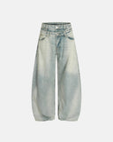 Double Waist Acid Washed Baggy Jeans | Inflation streetwear INFLATION