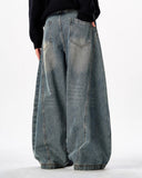 Vintage Washed Barrel Jeans | Inflation Streetwear INFLATION