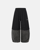 Denim Detachable Patchwork Barrel Joggers | Inflation Streetwear INFLATION