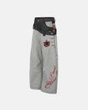Asymmetric Double Waist Baggy Jeans | Inflation Streetwear