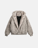 Leopard Faux Fur Lined Bomber Jacket | Inflation Streetwear INFLATION