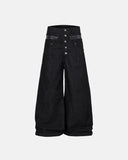 Double Wasit Raw Super Baggy Jeans | Inflation Streetwear INFLATION