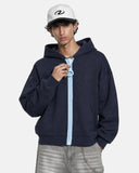 Contrast Chunky Zip Up Hoodie | Inflation Streetwear