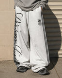 Script Stripe Baggy Sweatpants| Inflation Streetwear