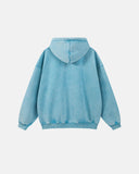 Washed Fleece Oversized Zip Up Hoodie | Inflation Streetwear