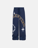 Leopard Appliqué Wide-Leg Sweatpants | Inflation Streetwear