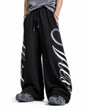 Rhinestone Script Baggy Sweatpants | Inflation Streetwear INFLATION