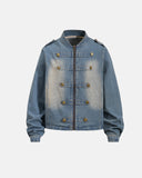 Napoleon-Inspired Washed Denim Jacket | Inflation Streetwear